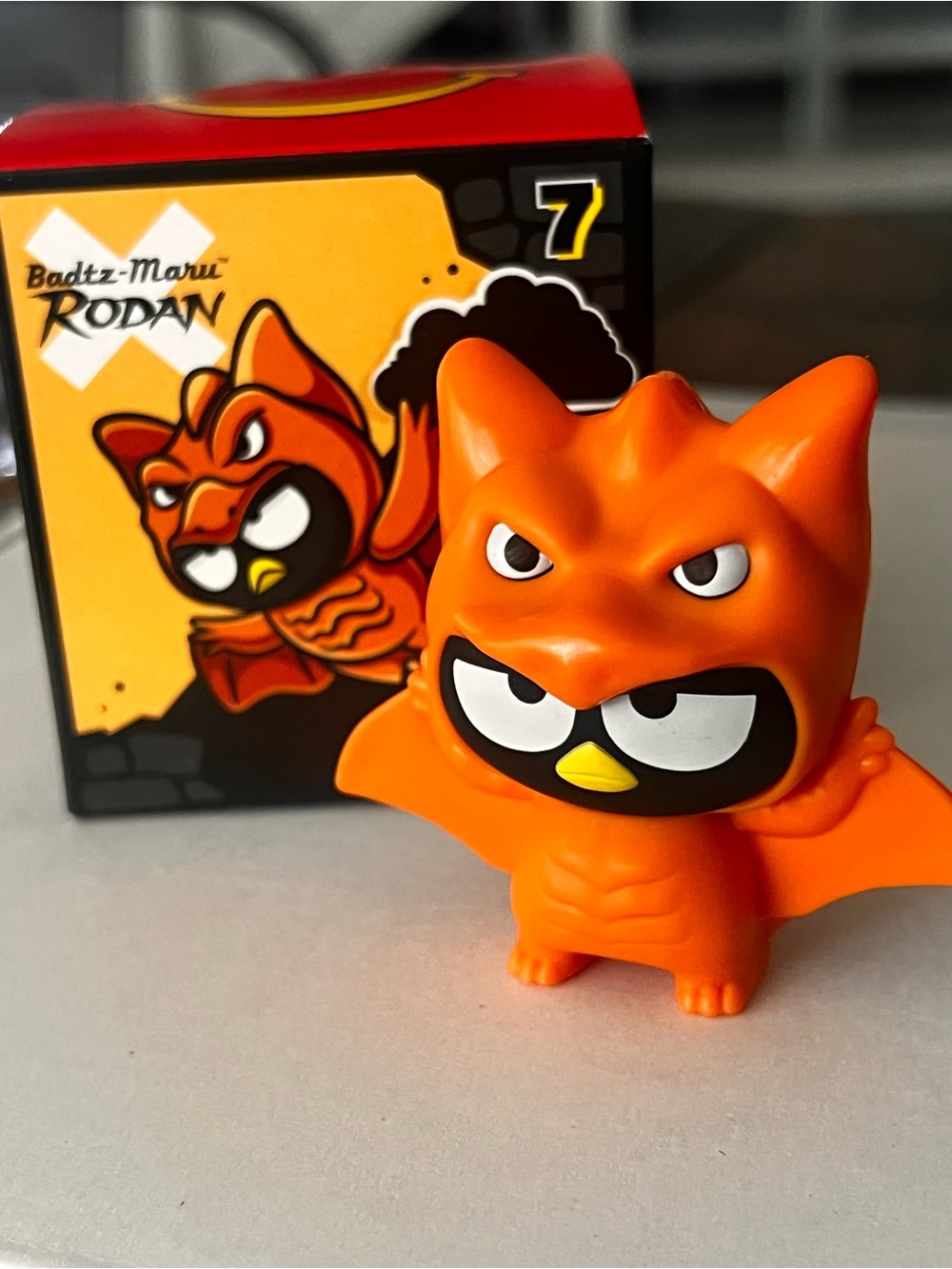 Sanrio HK and Friends Collab McDonald's Badtz-Maru Rodan Orange Vinyl Figure
